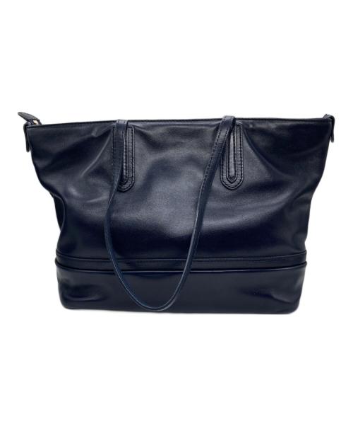 BALLY（バリー）BALLY (バリー) レザートートバッグ ネイビーの古着・服飾アイテム