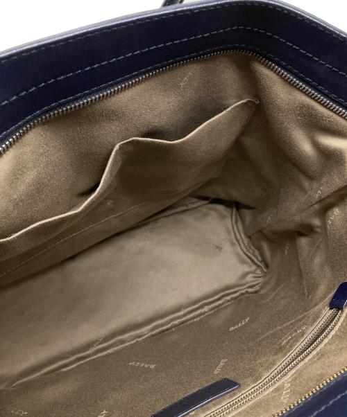 BALLY（バリー）BALLY (バリー) レザートートバッグ ネイビーの古着・服飾アイテム