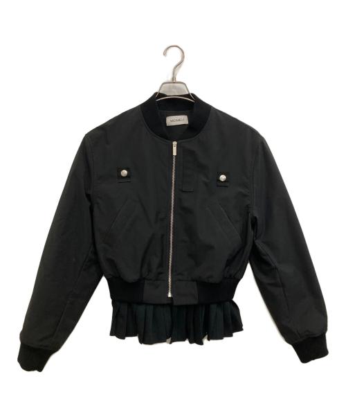MEIMEIJ（メイメイジェイ）MEIMEIJ (メイメイジェイ) プリーツボンバージャケット ブラック サイズ:40の古着・服飾アイテム