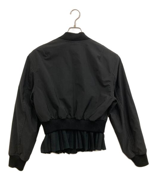 MEIMEIJ（メイメイジェイ）MEIMEIJ (メイメイジェイ) プリーツボンバージャケット ブラック サイズ:40の古着・服飾アイテム