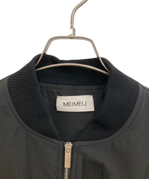 MEIMEIJ（メイメイジェイ）MEIMEIJ (メイメイジェイ) プリーツボンバージャケット ブラック サイズ:40の古着・服飾アイテム