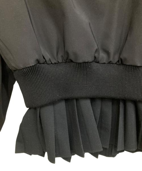MEIMEIJ（メイメイジェイ）MEIMEIJ (メイメイジェイ) プリーツボンバージャケット ブラック サイズ:40の古着・服飾アイテム