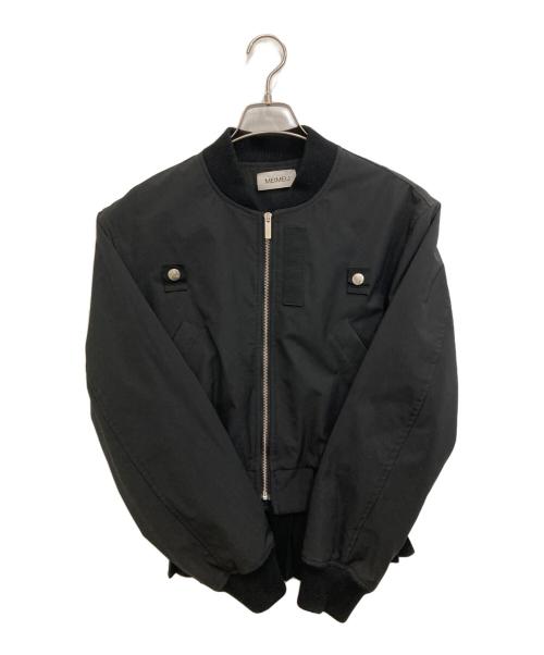 MEIMEIJ（メイメイジェイ）MEIMEIJ (メイメイジェイ) プリーツボンバージャケット ブラック サイズ:40の古着・服飾アイテム