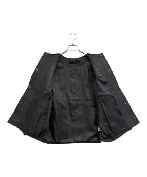 JOURNAL STANDARD（ジャーナルスタンダード）JOURNAL STANDARD (ジャーナルスタンダード) スーパー140ビーバーノーカラーショートコート グレー サイズ:36の古着・服飾アイテム