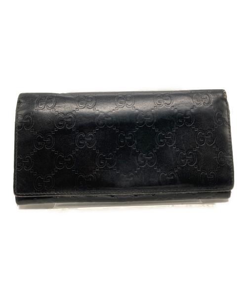 GUCCI（グッチ）GUCCI (グッチ) 長財布 ブラックの古着・服飾アイテム