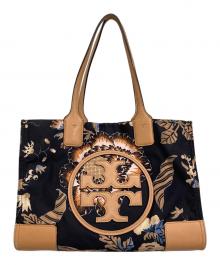 TORY BURCH（トリーバーチ）の古着「ボタニカルナイロントートバッグ」｜ネイビー