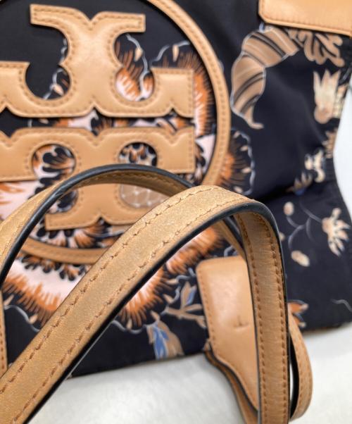 TORY BURCH（トリーバーチ）TORY BURCH (トリーバーチ) ボタニカルナイロントートバッグ ネイビーの古着・服飾アイテム