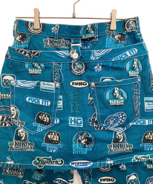 Hysteric Glamour（ヒステリックグラマー）Hysteric Glamour (ヒステリックグラマー) KIKO KOSTADINOV (キコ・コスタディノフ) HG DENIM SKIRT TROUSR パンツ スカイブルー サイズ:Mの古着・服飾アイテム