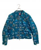 Hysteric Glamour×KIKO KOSTADINOVヒステリックグラマー×キコ・コスタディノフ）の古着「HG ZIP MOTO JACKET」｜スカイブルー