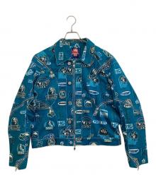 Hysteric Glamour×KIKO KOSTADINOV（ヒステリックグラマー×キコ・コスタディノフ）の古着「HG ZIP MOTO JACKET」｜スカイブルー