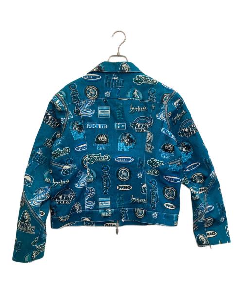 Hysteric Glamour（ヒステリックグラマー）Hysteric Glamour (ヒステリックグラマー) KIKO KOSTADINOV (キコ・コスタディノフ) HG ZIP MOTO JACKET スカイブルー サイズ:Mの古着・服飾アイテム