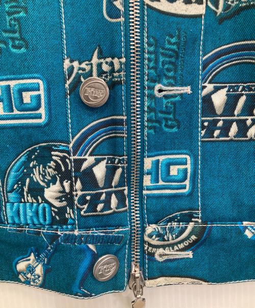 Hysteric Glamour（ヒステリックグラマー）Hysteric Glamour (ヒステリックグラマー) KIKO KOSTADINOV (キコ・コスタディノフ) HG ZIP MOTO JACKET スカイブルー サイズ:Mの古着・服飾アイテム