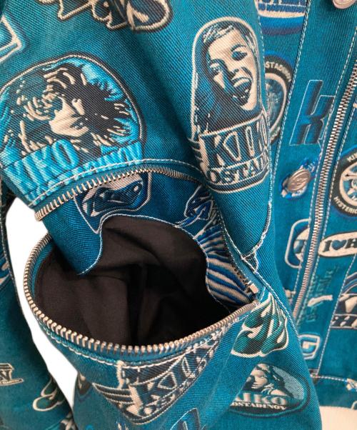 Hysteric Glamour（ヒステリックグラマー）Hysteric Glamour (ヒステリックグラマー) KIKO KOSTADINOV (キコ・コスタディノフ) HG ZIP MOTO JACKET スカイブルー サイズ:Mの古着・服飾アイテム