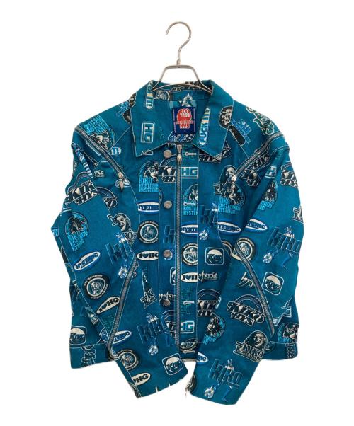 Hysteric Glamour（ヒステリックグラマー）Hysteric Glamour (ヒステリックグラマー) KIKO KOSTADINOV (キコ・コスタディノフ) HG ZIP MOTO JACKET スカイブルー サイズ:Mの古着・服飾アイテム