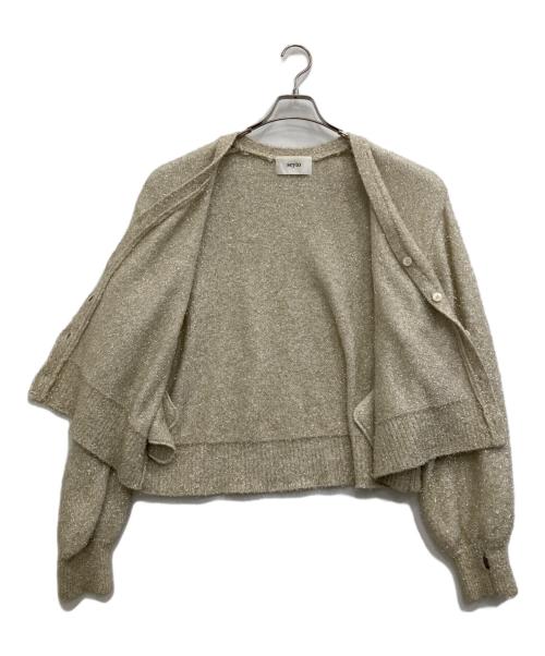 seyto（セイト）seyto (セイト) ニットカーディガン ベージュ サイズ:2の古着・服飾アイテム