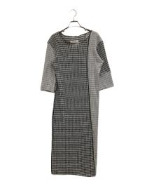 Maison Margiela（メゾンマルジェラ）の古着「ギンガムチェックワンピース」｜パープル×ブラック