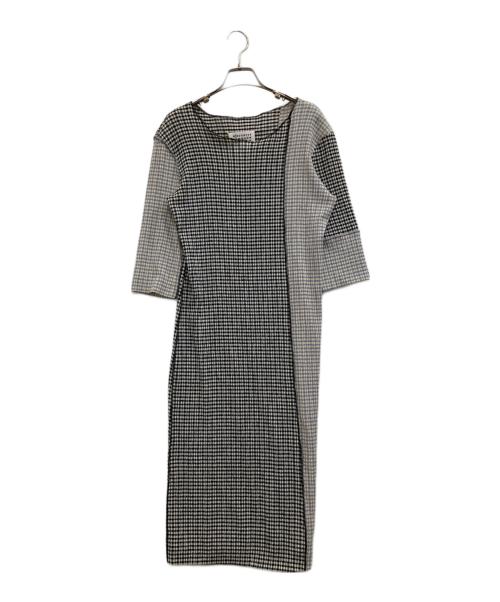 Maison Margiela（メゾンマルジェラ）Maison Margiela (メゾンマルジェラ) ギンガムチェックワンピース パープル×ブラック サイズ:40の古着・服飾アイテム