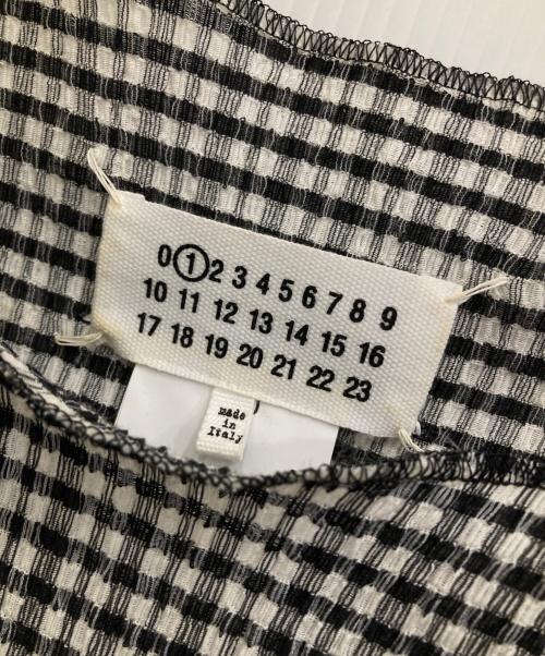 Maison Margiela（メゾンマルジェラ）Maison Margiela (メゾンマルジェラ) ギンガムチェックワンピース パープル×ブラック サイズ:40の古着・服飾アイテム