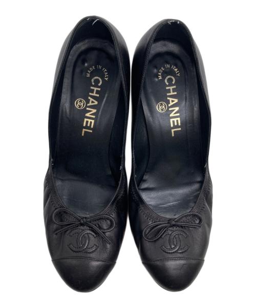 CHANEL（シャネル）CHANEL (シャネル) ココマークハイヒールパンプス ブラック サイズ:36の古着・服飾アイテム