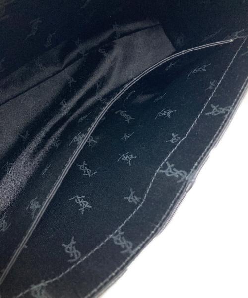 Yves Saint Laurent（イヴサンローラン）Yves Saint Laurent (イヴサンローラン) クロコ型押しハンドバッグ ブラックの古着・服飾アイテム