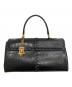 Yves Saint Laurent（イヴサンローラン）の古着「クロコ型押しハンドバッグ」｜ブラック
