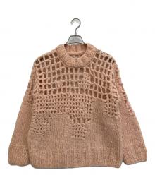 MM6 Maison Margiela（エムエムシックスメゾンマルジェラ）の古着「ローゲージニット」｜ピンク