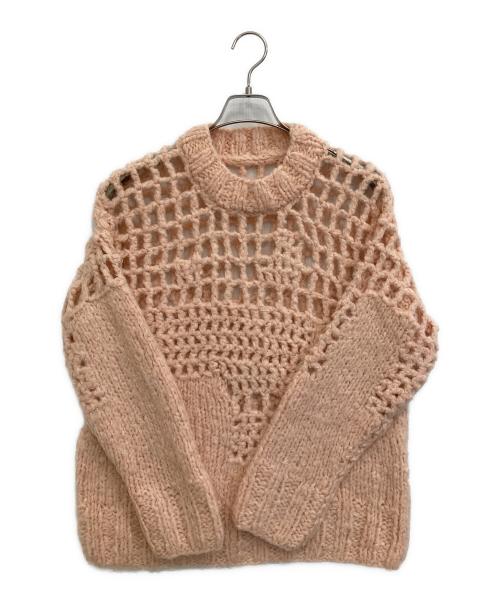 MM6 Maison Margiela（エムエムシックスメゾンマルジェラ）MM6 Maison Margiela (エムエムシックスメゾンマルジェラ) ローゲージニット ピンク サイズ:XSの古着・服飾アイテム