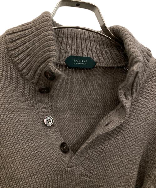 Zanone（ザノーネ）Zanone (ザノーネ) ウールニット ブラウン サイズ:46の古着・服飾アイテム