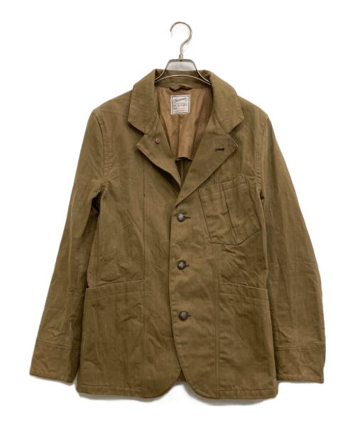 SOUND MAN（サウンドマン）SOUND MAN (サウンドマン) ヘリンボーンテーラードジャケット ブラウン サイズ:40の古着・服飾アイテム