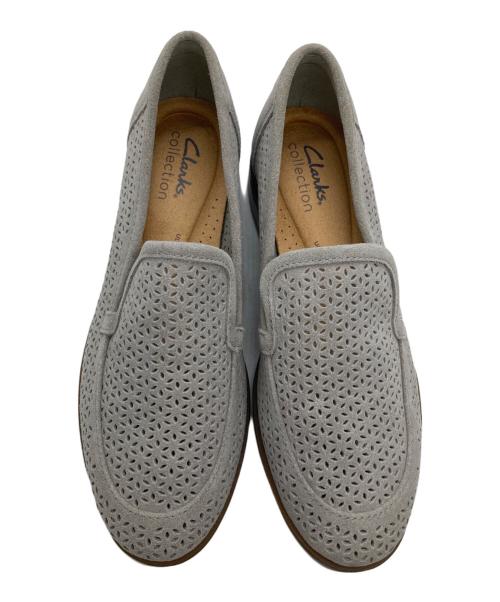 CLARKS（クラークス）CLARKS (クラークス) トリッシュコーブ フラットシューズ グレー サイズ:US 5 1/2の古着・服飾アイテム