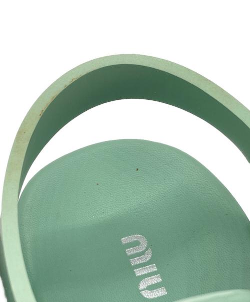 MIU MIU（ミュウミュウ）MIU MIU (ミュウミュウ) EVA プラットフォーム フィッシャーマンサンダル 黄緑 サイズ:37の古着・服飾アイテム
