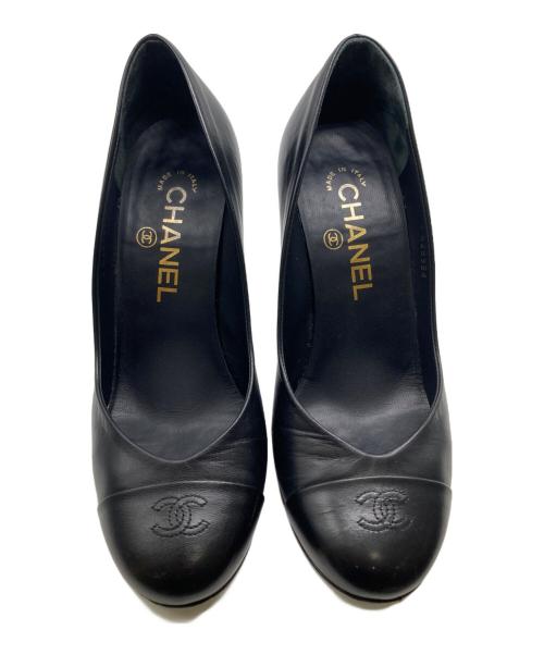 CHANEL（シャネル）CHANEL (シャネル) ヒールパンプス ブラック サイズ:36の古着・服飾アイテム