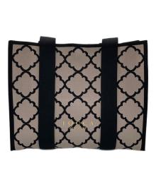 TOCCA（トッカ）の古着「CHECKER CLOVER KNITBAG」｜ブラウン