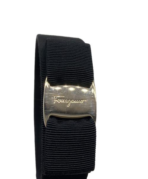 Ferragamo（フェラガモ）Ferragamo (フェラガモ) ヴァラリボンカチューシャ ブラックの古着・服飾アイテム