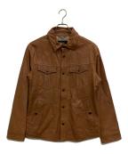BURBERRY BLACK LABELバーバリーブラックレーベル）の古着「ラムレザージャケット」｜ブラウン