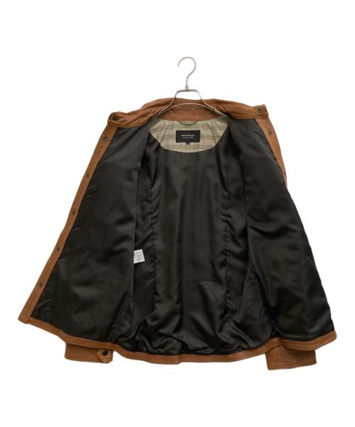 BURBERRY BLACK LABEL（バーバリーブラックレーベル）BURBERRY BLACK LABEL (バーバリーブラックレーベル) ラムレザージャケット ブラウン サイズ:LLの古着・服飾アイテム