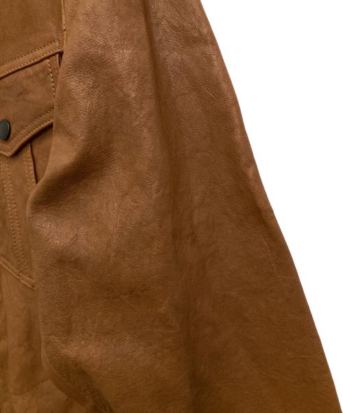 BURBERRY BLACK LABEL（バーバリーブラックレーベル）BURBERRY BLACK LABEL (バーバリーブラックレーベル) ラムレザージャケット ブラウン サイズ:LLの古着・服飾アイテム