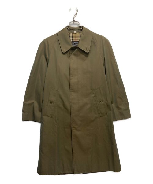 Burberry's（バーバリー）Burberry's (バーバリーズ) 玉虫ステンカラーコート オリーブ サイズ:-の古着・服飾アイテム