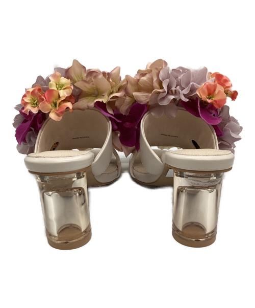 RANDA（ランダ）RANDA (ランダ) フラワーブーケミュールサンダル ベージュ サイズ:Sの古着・服飾アイテム