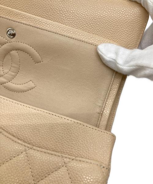CHANEL（シャネル）CHANEL (シャネル) キャビアスキンダブルフラップチェーンバッグ ベージュの古着・服飾アイテム