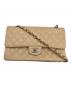 CHANEL（シャネル）の古着「キャビアスキンダブルフラップチェーンバッグ」｜ベージュ