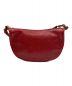 IL BISONTE (イル ビゾンテ) ハーフムーン型レザーショルダーバッグ レッド サイズ:-：6000円