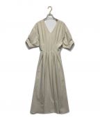 FRAY IDフレイ アイディー）の古着「デザインタックパフワンピース」｜ベージュ