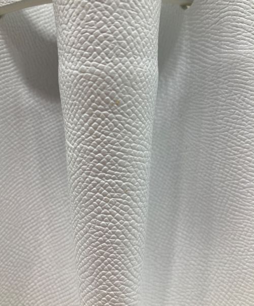 ebagos（エバゴス）ebagos (エバゴス) レザー切替カゴバッグ ホワイト×ベージュの古着・服飾アイテム