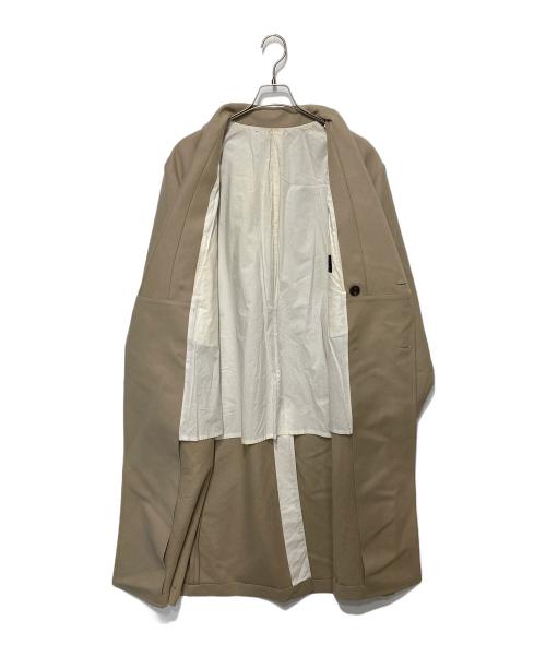 08sircus（ゼロエイトサーカス）08sircus (ゼロエイトサーカス) ダブルクロスメルトンコート ベージュ サイズ:-の古着・服飾アイテム