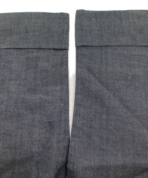 E.（イードット）E. (イードット) 150dt カディ スキッパー ビッグ カフ シャツ ネイビー サイズ:M 未使用品の古着・服飾アイテム