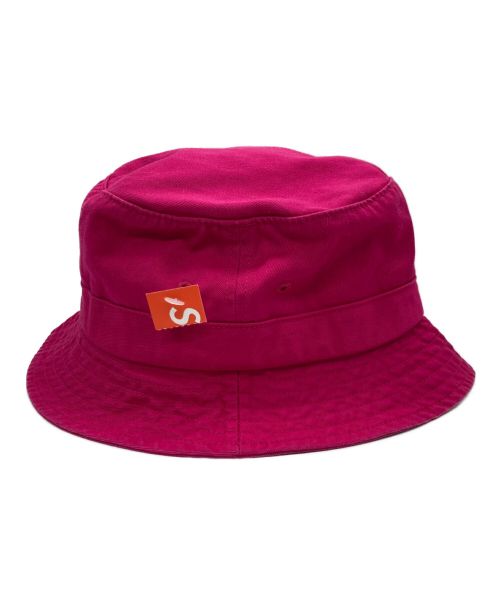 SUPREME（シュプリーム）SUPREME (シュプリーム) NAME PLATEバケットハット ショッキングピンク サイズ:SMALL　MEDIUMの古着・服飾アイテム