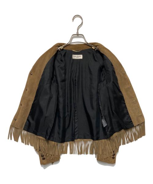 Saint Laurent Paris（サンローランパリ）Saint Laurent Paris (サンローランパリ) スウェードフリンジジャケット ブラウン サイズ:F36の古着・服飾アイテム