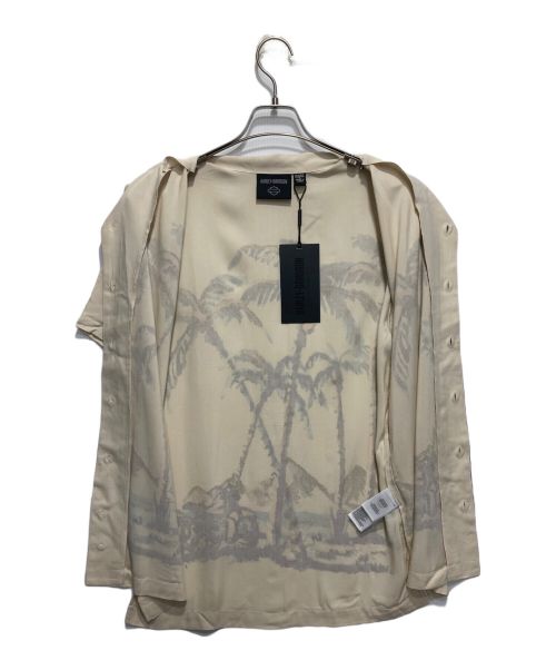 HARLEY-DAVIDSON（ハーレーダビッドソン）HARLEY-DAVIDSON (ハーレーダビッドソン) レーヨンアロハシャツ ベージュ サイズ:S 未使用品の古着・服飾アイテム