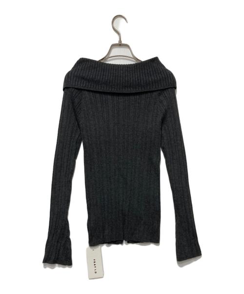 FRAY ID（フレイ アイディー）FRAY ID (フレイ アイディー) オフショルリブニット グレー サイズ:F 未使用品の古着・服飾アイテム